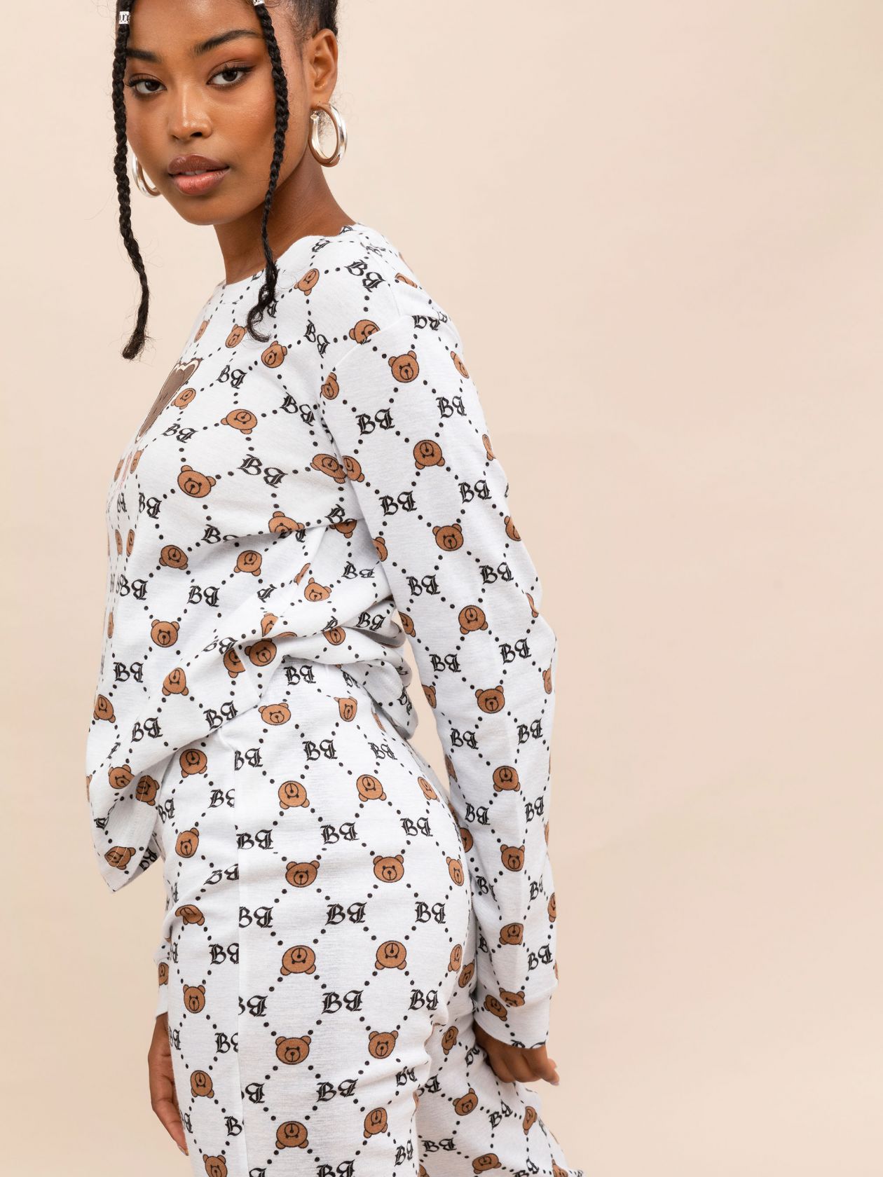 סט פיג’מה ארוכה בתיק דובי BEARY COOL