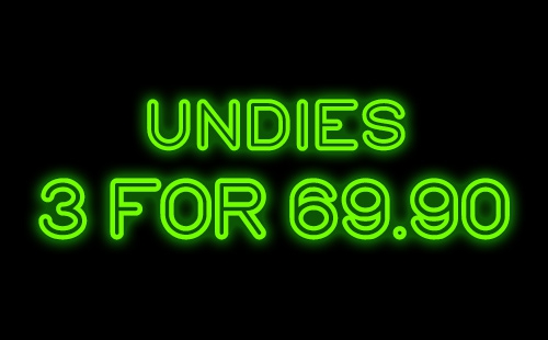 3 PANTIES = 69.90 NIS