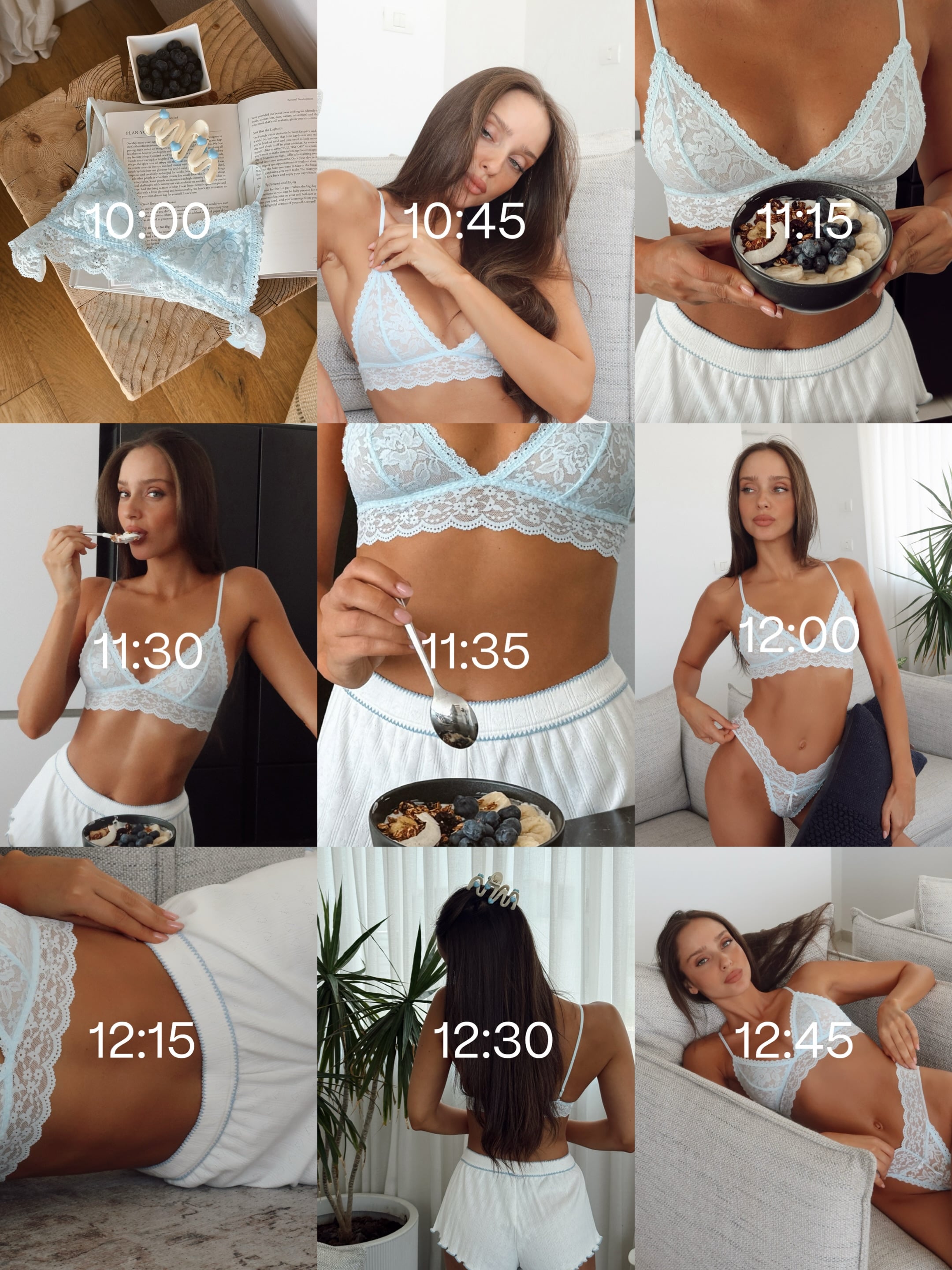 A little morning routine in baby blue 🩵